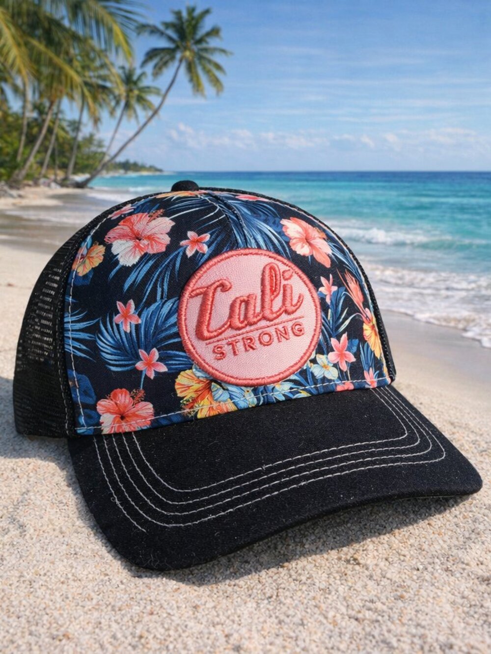 The California Sports Company Cali Strong Floral Tactical Trucker Hat